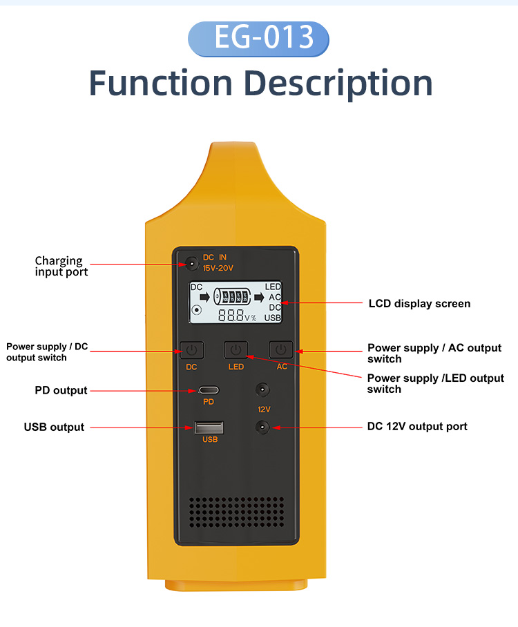 Eg013Li Power Supply: Yellow-Black Armor with Solar Wings