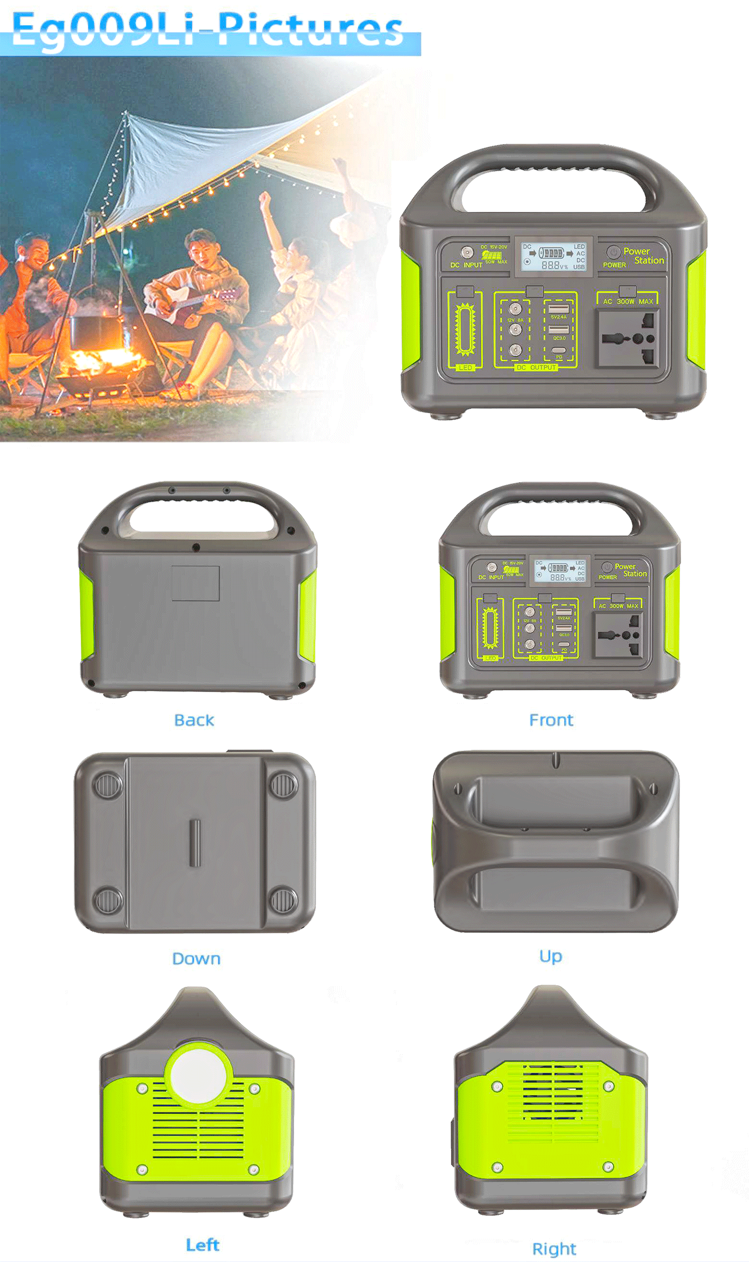 Eg009Li 300W Solar Generator 256Wh Capacity for Outdoor Adventures